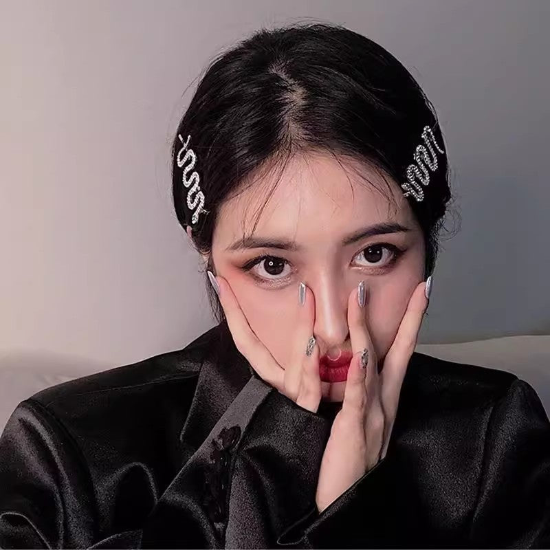 Women's Simple Style Classic Style Snake Alloy Inlay Zircon Hair Clip