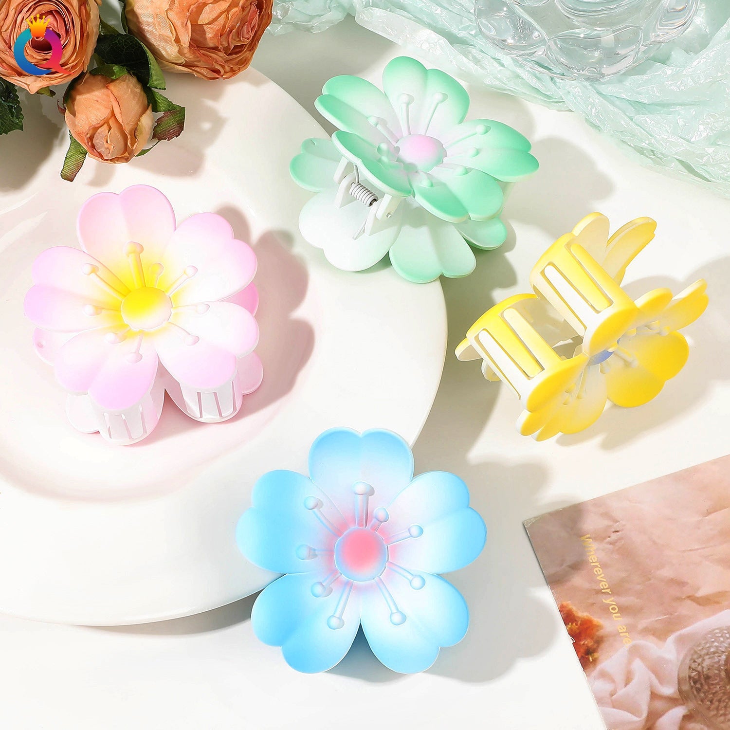 Women's Simple Style Classic Style Flower Plastic Hair Claws