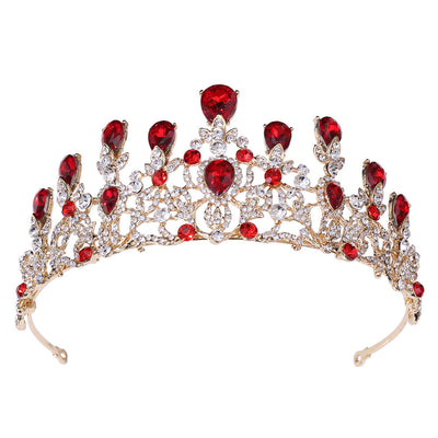 elegant water droplets alloy inlay zircon crown