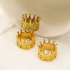 Jewelry Elegant Simple Style Crown 304 Stainless Steel 18K Gold Plated Rings