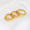 Jewelry Simple Style Geometric 304 Stainless Steel Zircon Inlay Rings