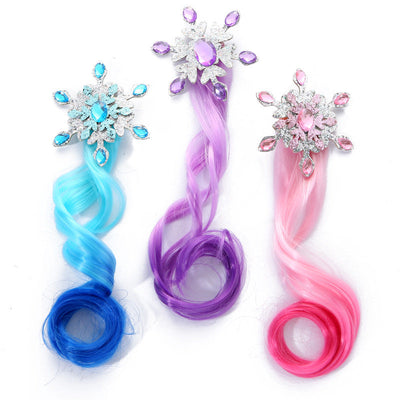 Kid'S Princess Snowflake high temperature wire Diamond Hair Clip