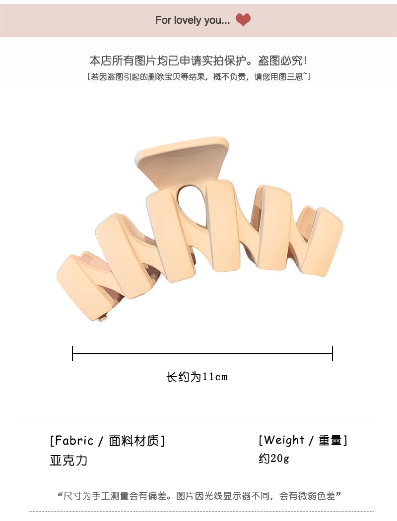 khaki hairpin korean style catch clip large shark clip hair accessories clip