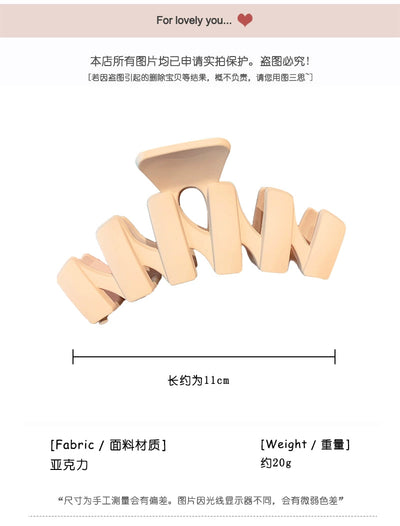 khaki hairpin korean style catch clip large shark clip hair accessories clip