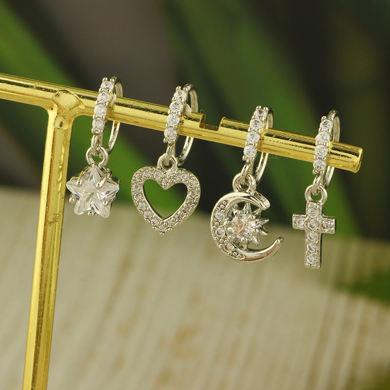 1 Piece Nose Rings & Studs Simple Style Solid Color Copper Plating Nose Rings & Studs