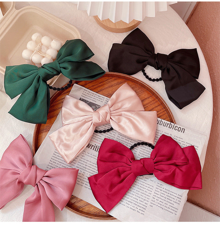 fashion bow knot cloth pleated hair clip 1 piece