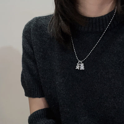 Jewelry Simple Style Classic Style Bear Titanium Steel Plating Pendant Necklace