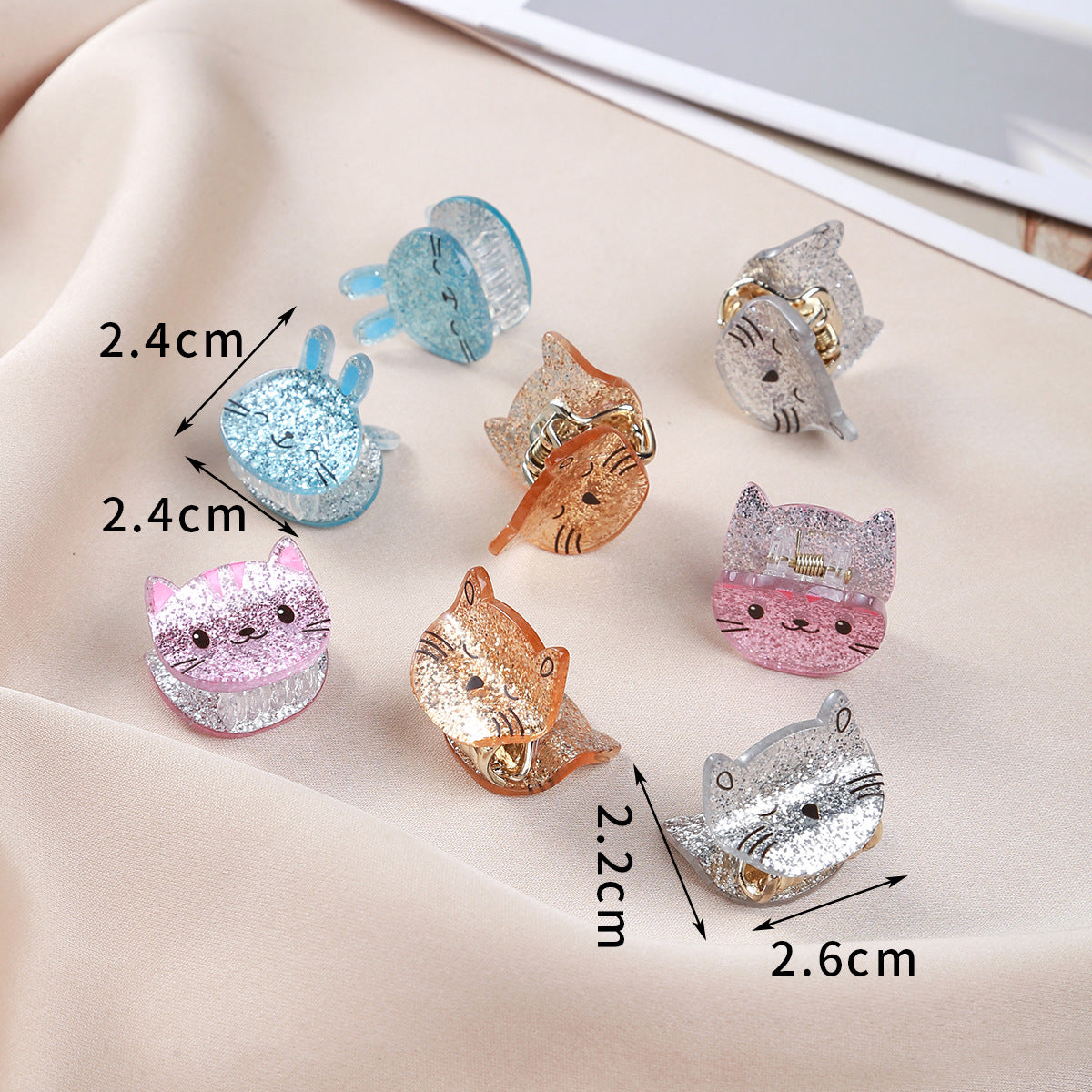 cartoon style animal arylic handmade hair claws