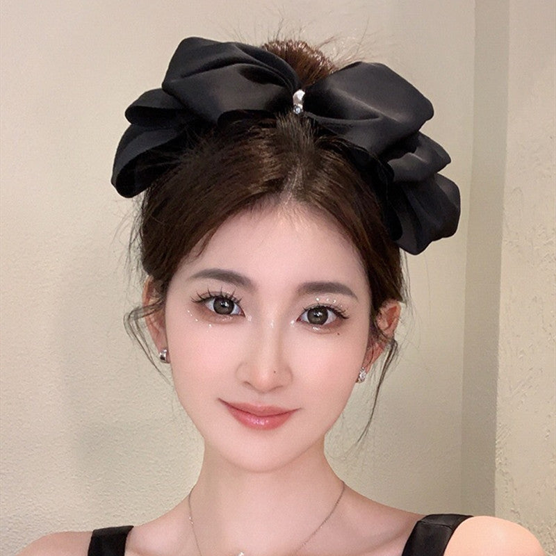 Women's Sweet Bow Knot Cloth Acetic acid sheets Handmade Hair Clip