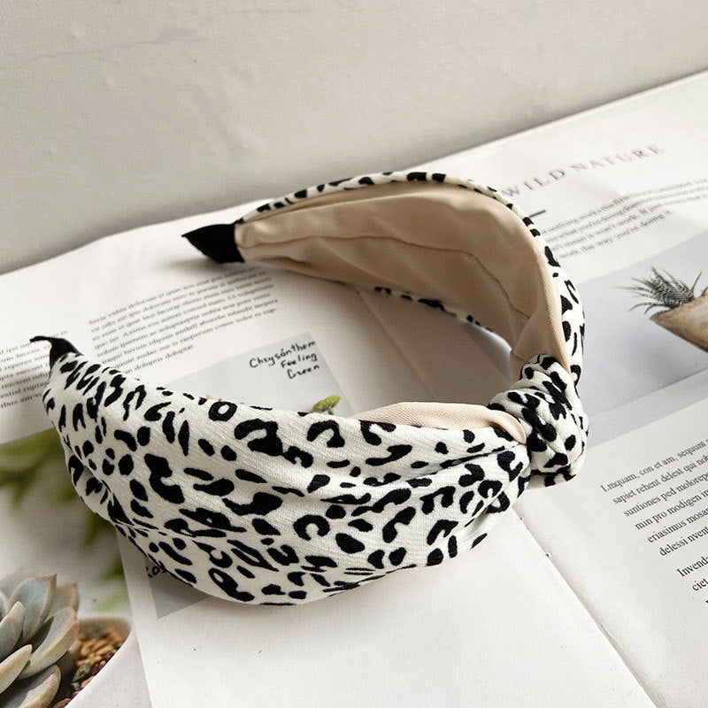 women's ig style retro leopard cloth hair band