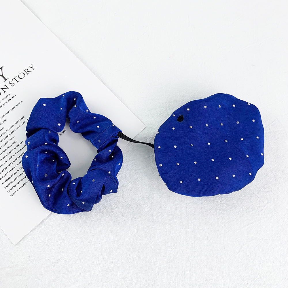 Nightclub Anti-Medicine Artifact Elastic Rubber Band Cup Lid Set  Color Diamond-Embedded Large Intestine Hair Ring Hair Rope for Women