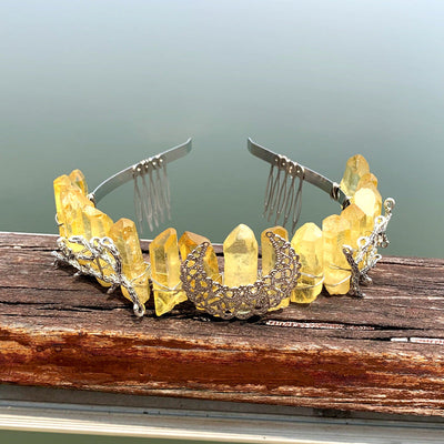 fashion moon crown alloy hollow out crown