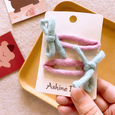 Kid'S Basic Simple Style Bow Knot Cloth Hair Clip