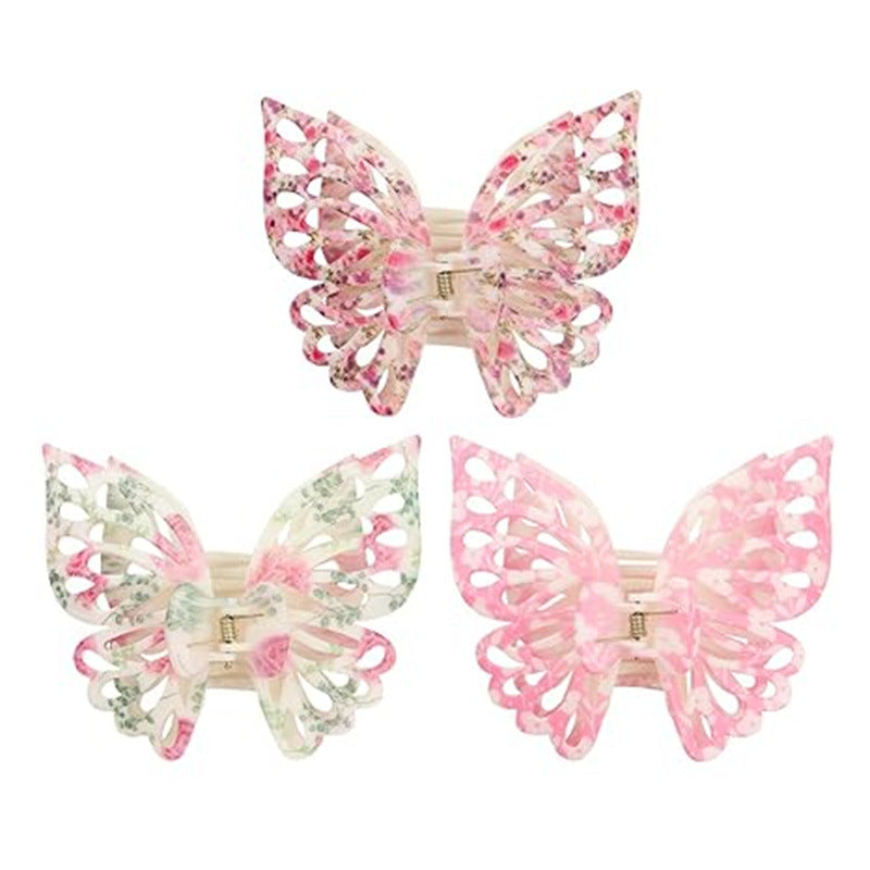 Women's Elegant Sweet Butterfly Plastic Hair Claws