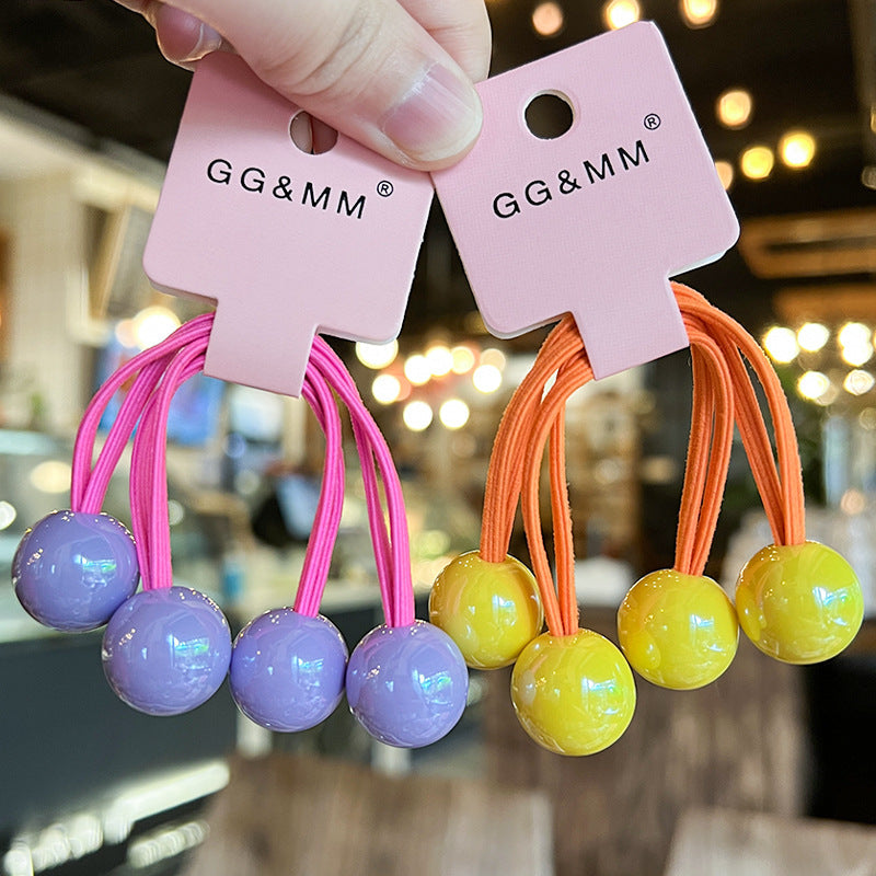 Kid'S Cute Simple Style Color Block Arylic Hair Tie