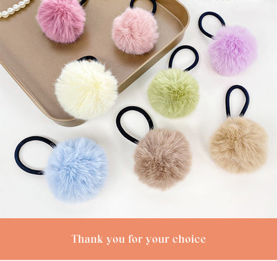 Women's Simple Style Solid Color Plush Hair Tie
