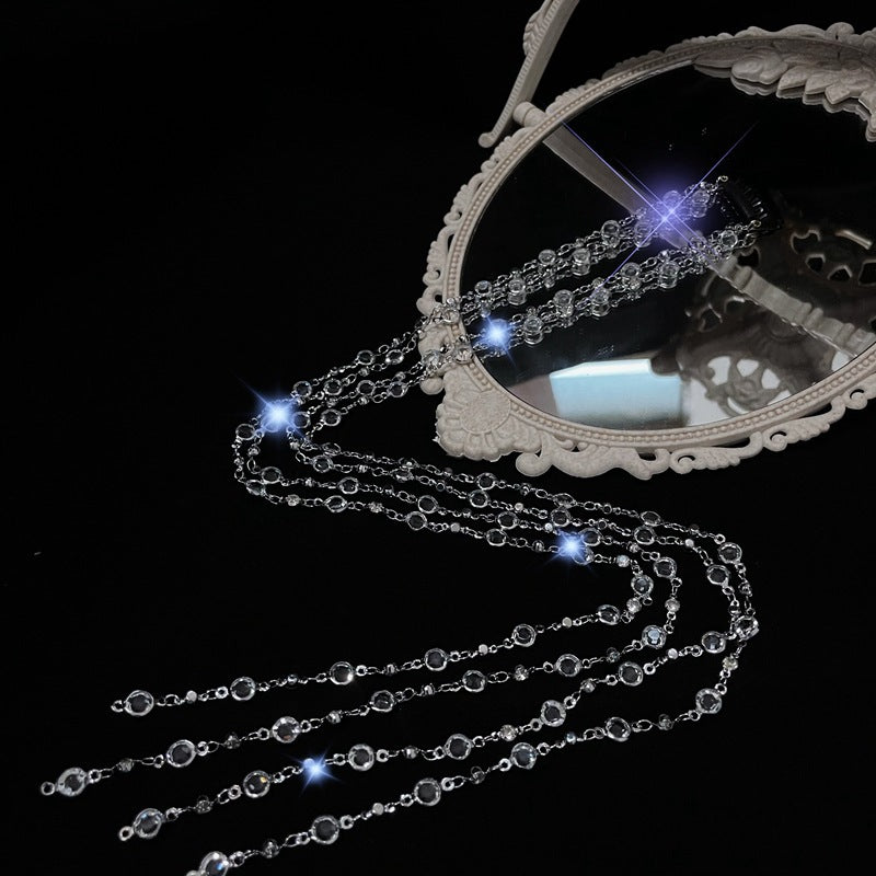 Women's IG Style Sweet Star Tassel Alloy Inlay Rhinestones Hair Clip