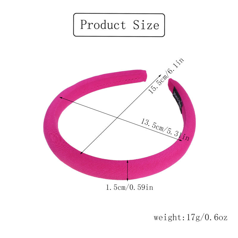 simple style solid color polyester rib-knit hair band 1 piece