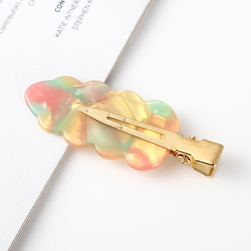 fashion ditsy floral arylic stoving varnish hair clip 1 piece