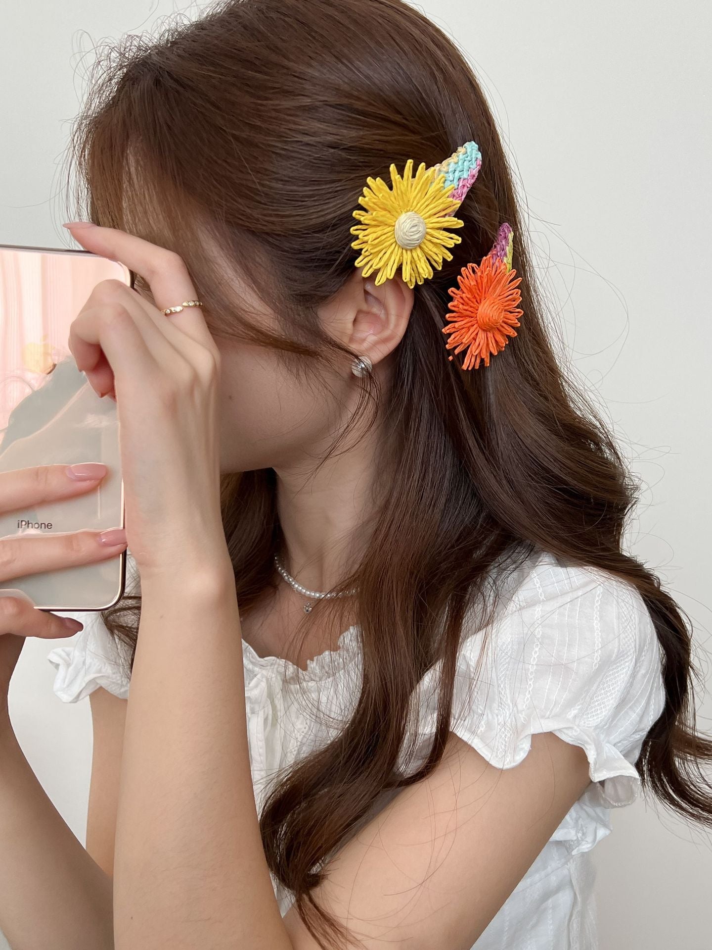 Women's Casual Sweet Daisy Plastic Hair Clip