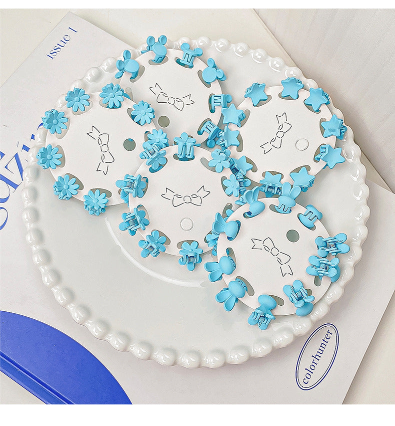 basic star flower plastic handmade hair claws