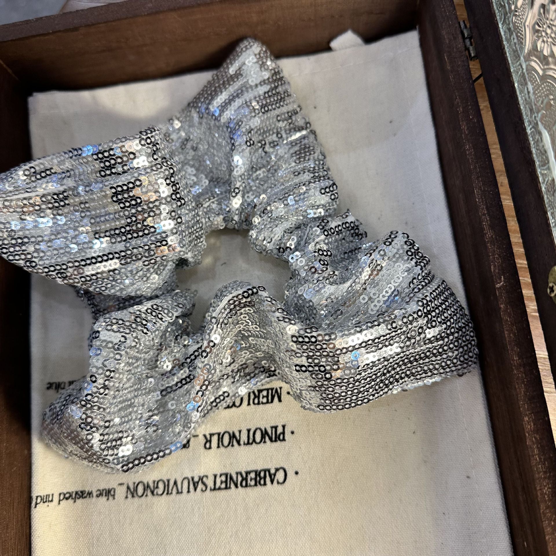 Women's Shiny Solid Color Sequins Hair Tie