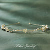 fashion flower alloy inlay artificial pearls rhinestones hair band 1 piece