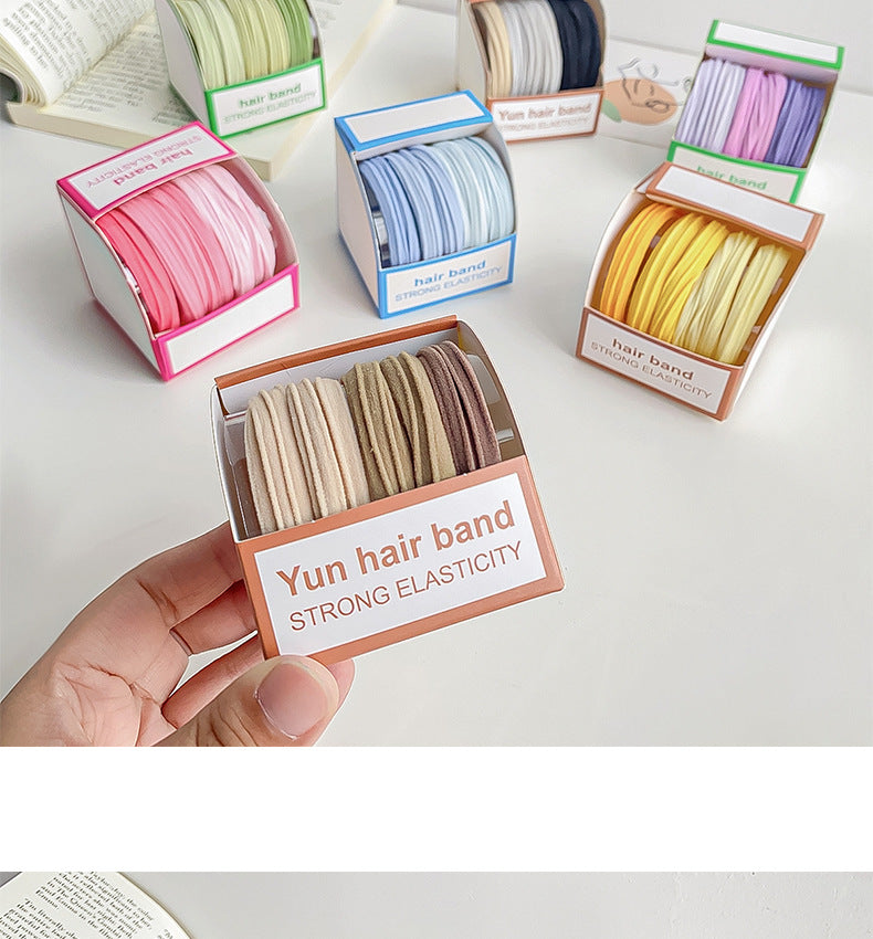 women's simple style solid color cloth hair tie