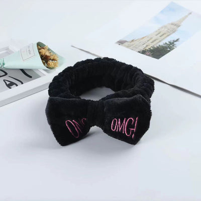 simple style bow knot cloth patchwork hair tie