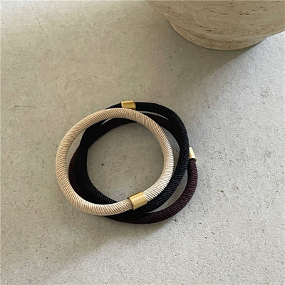 fashion solid color cloth hair tie 1 piece