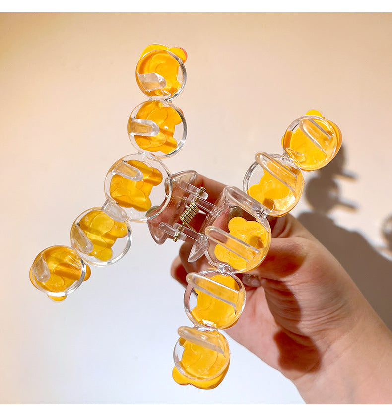 Women's Cartoon Style Peach Strawberry Plastic Resin Hair Claws