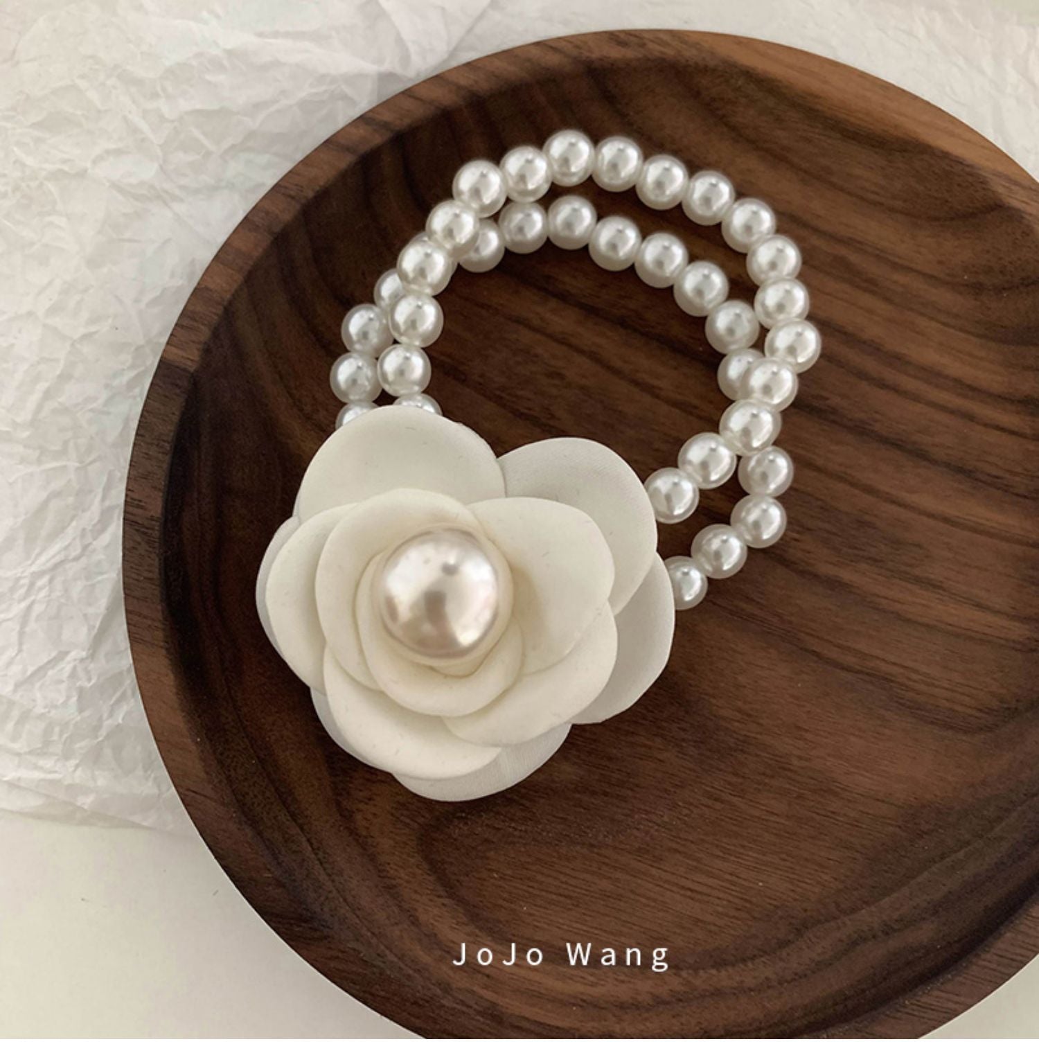 sweet flower cloth epoxy hair clip hair tie 1 piece