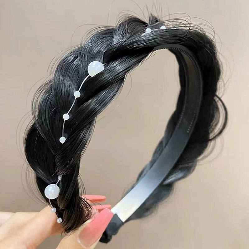 women's elegant solid color wig plastic hair band