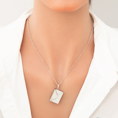 Jewelry Vintage Style Classic Style Book envelope Heart Shape Titanium Steel Plating Pendant Necklace