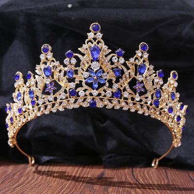 baroque style crown alloy inlay crystal rhinestones crown 1 piece