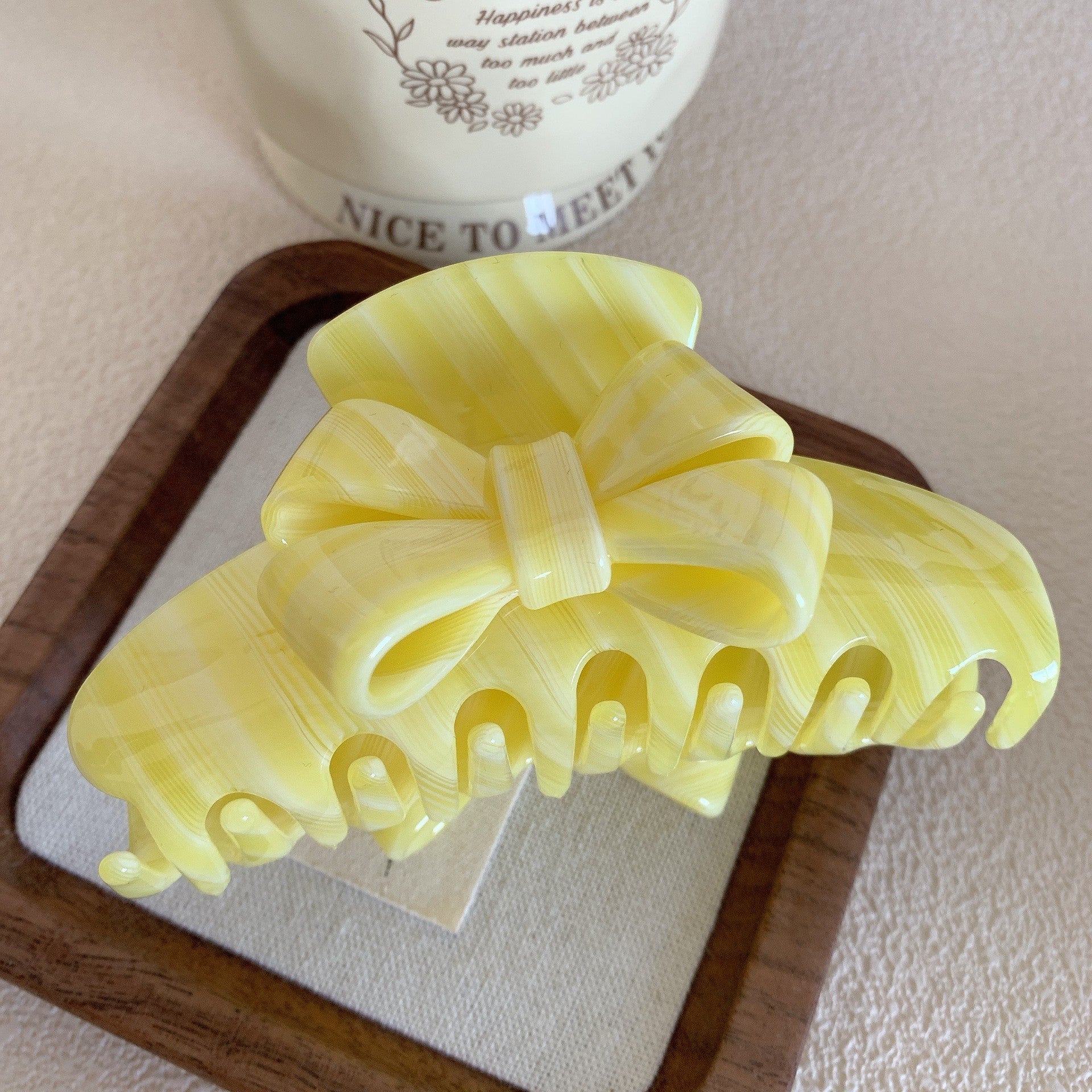 Women's Elegant Simple Style Bow Knot Acetic acid sheets Hair Claws