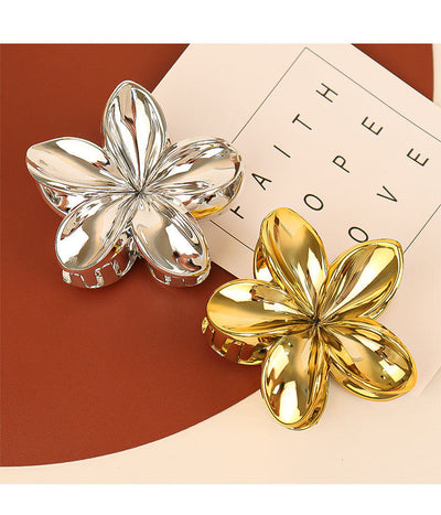 Women's Elegant Streetwear Flower Plastic Plating Hair Claws