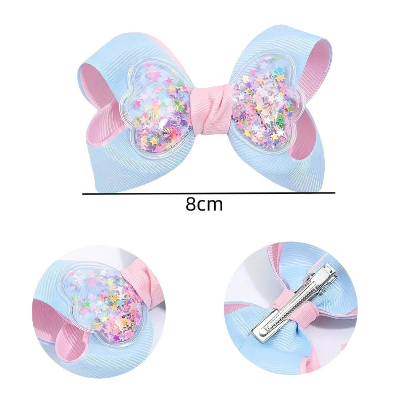 Girl'S Simple Style Solid Color Cloth Ribbon Hair Clip