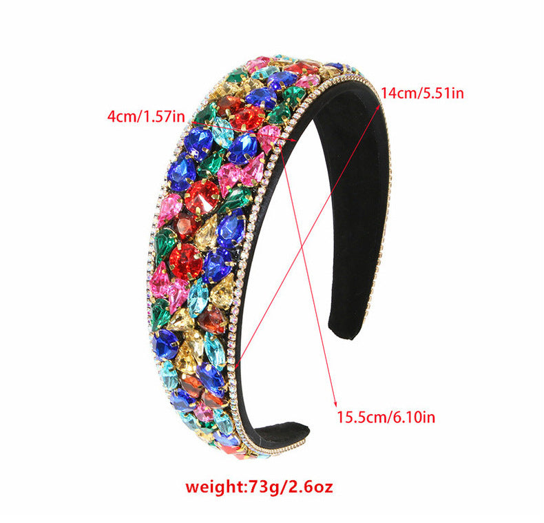 Women's Elegant Streetwear Geometric Plastic Rhinestones Hair Band