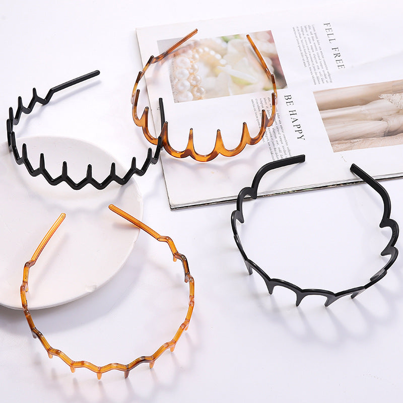 fashion waves solid color plastic hair band 1 piece