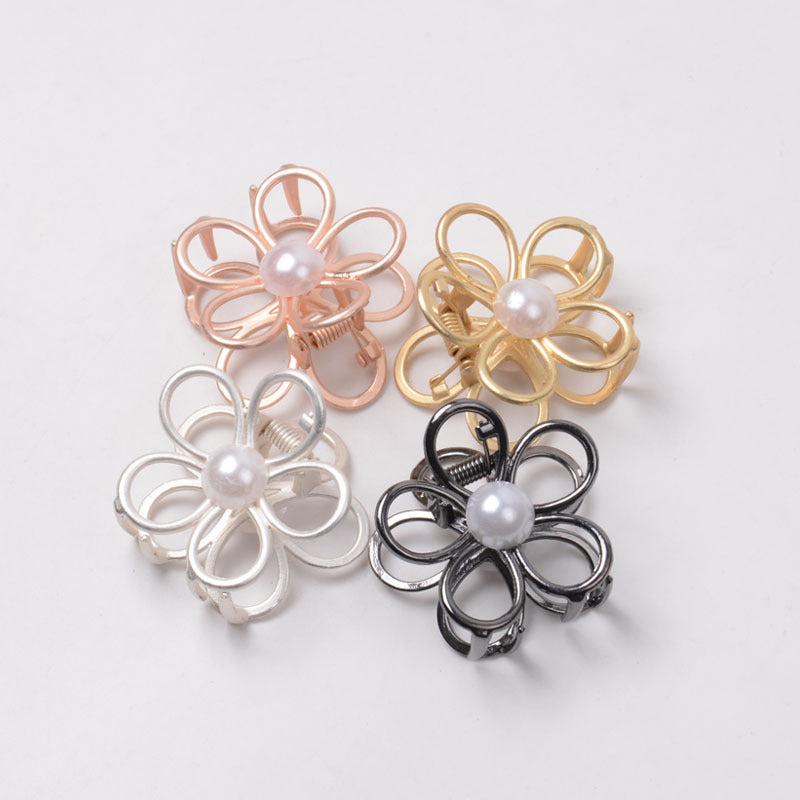 Women's Elegant Flower Alloy Plating Hair Claws