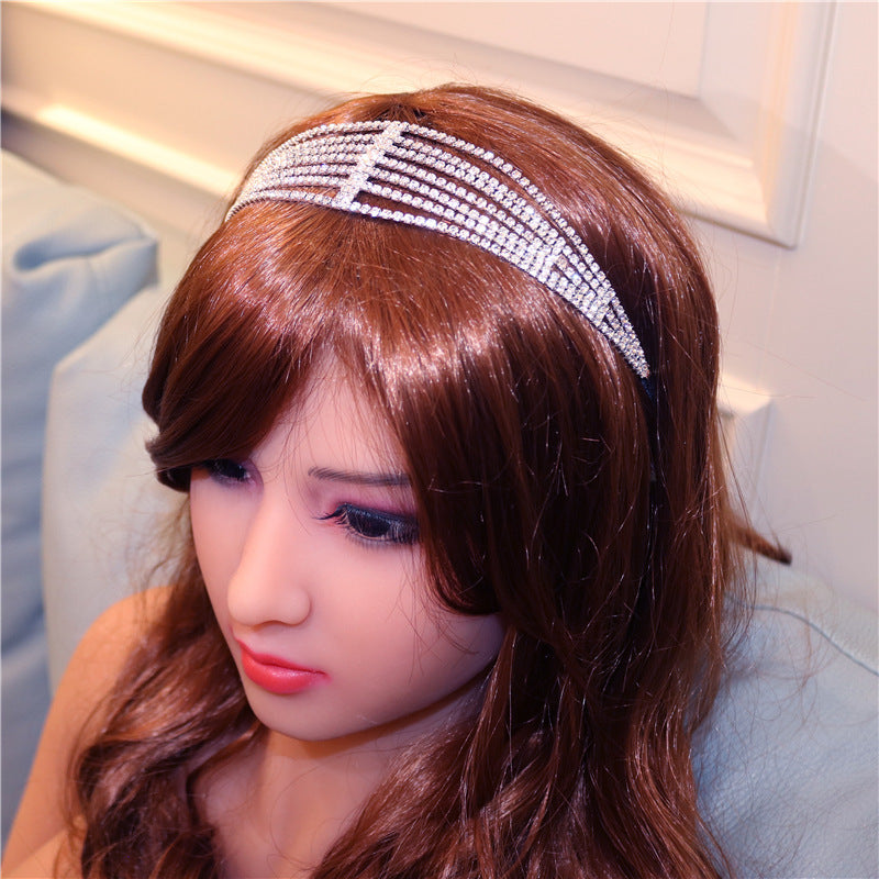 new elastic multi-layer rhinestone hairband fashion women's hair accessories