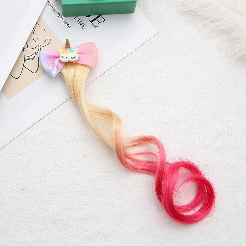 girl's cute sweet bow knot cloth high temperature wire hair clip