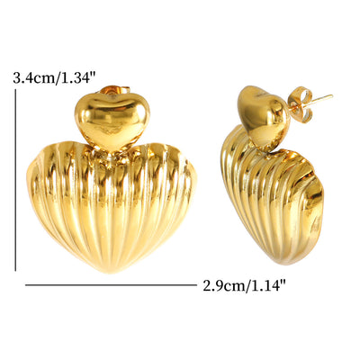 Jewelry Elegant Heart Shape Titanium Steel Jewelry Set