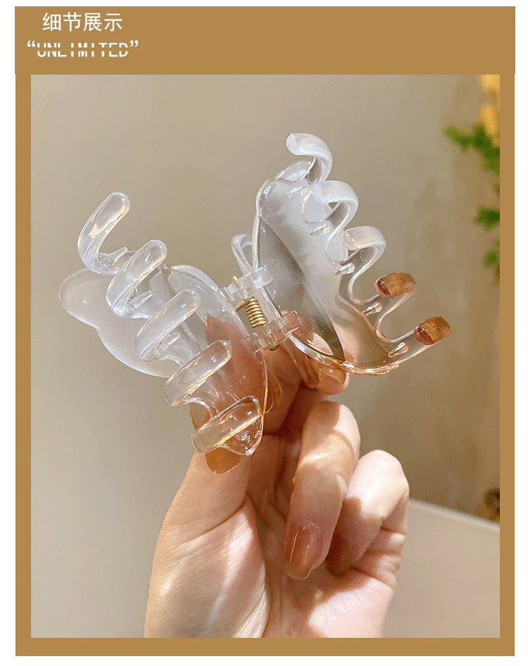 Women's Sweet Simple Style Butterfly Arylic Hair Claws