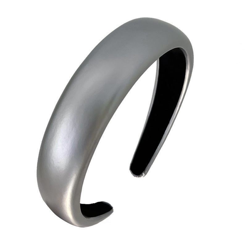 Women's Casual Simple Style Solid Color Pu Leather Handmade Hair Band