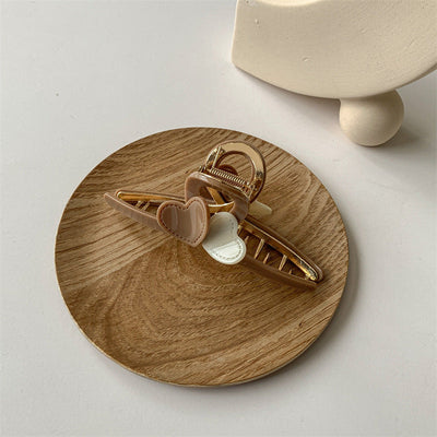 Women's IG Style Sweet Heart Shape Alloy Hair Claws