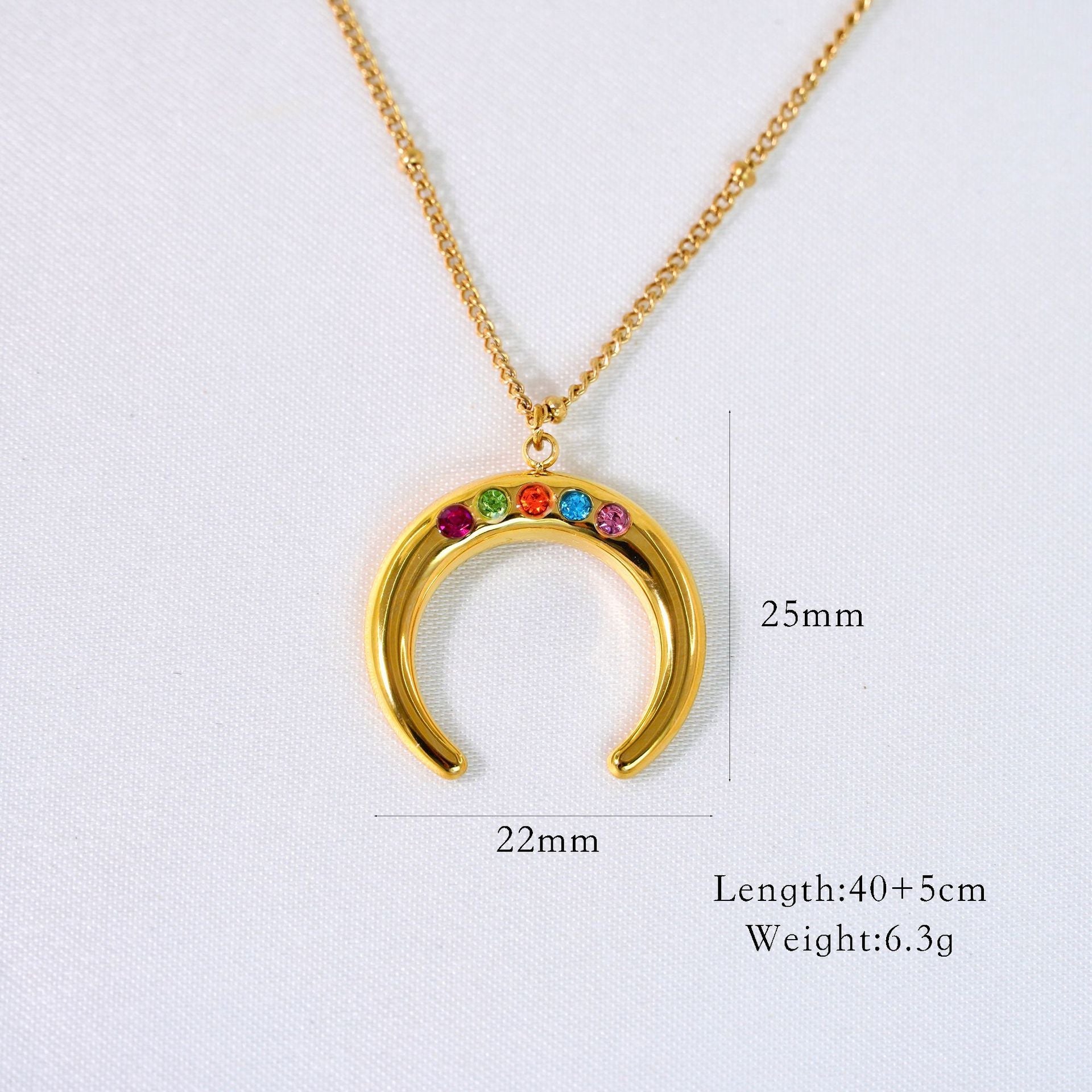 Jewelry Casual Simple Style Streetwear Geometric Titanium Steel Zircon Inlay Pendant Necklace