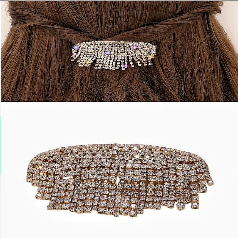 fashion geometric rhinestone plating rhinestones hair clip 1 piece