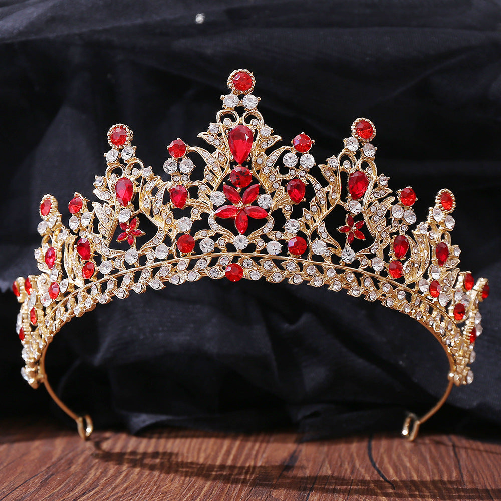 baroque style crown alloy inlay crystal rhinestones crown 1 piece